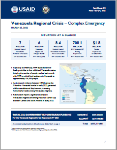 2022-03-23 USG Venezuela Regional Crisis Response Fact Sheet #2