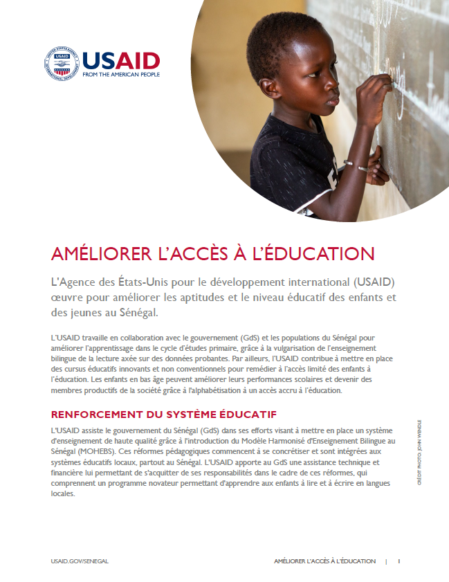 AMÉLIORER L’ACCÈS À L’ÉDUCATION