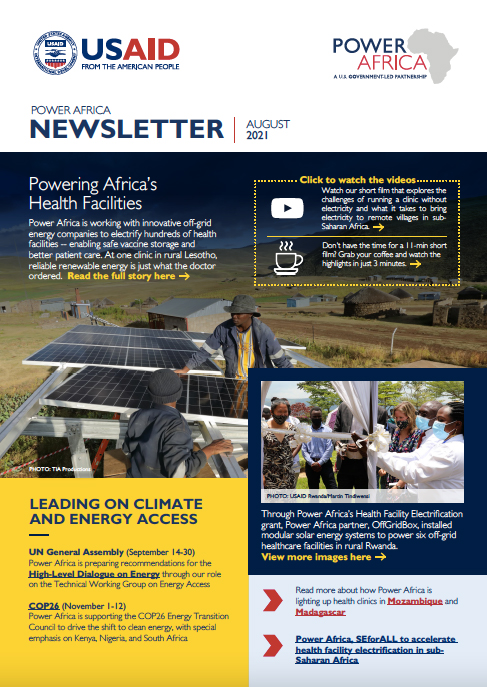 Power Africa Newsletter August 2021