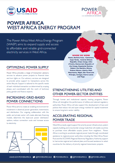 West Africa Energy Program Fact Sheet