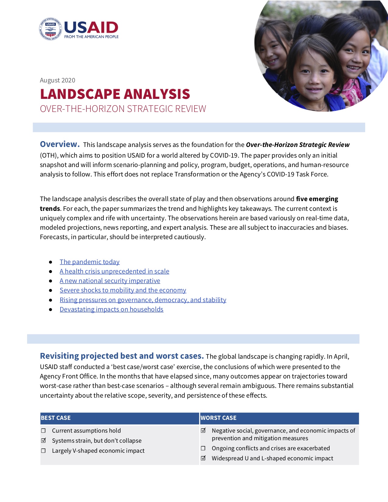 Over the Horizon Landscape Analysis