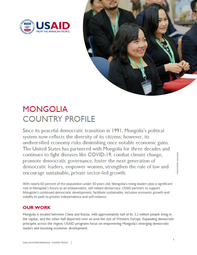 USAID Mongolia Country Profile [PDF]