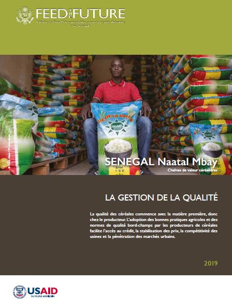 Feed the Future Senegal Naatal Mbay Capitalisation:2. La Gestion de la Qualité