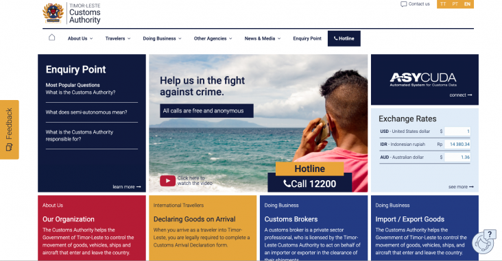 USAID-supported Customs Portal in Timor-Leste Image