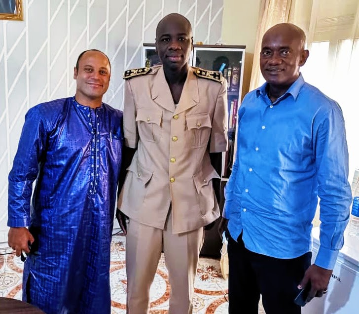 (L-R) USAID Democracy and Governance office director Marc Wilson,  the Department of Kanel Prefect, Maguette Diouck (Matam region, Senegal) and USAID Governance specialist Samba Ba