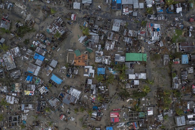 Praia Nova Village was one of the most affected neighborhoods in Beira. Being a located on the coast, this town of loosely built homes were extremely vulnerable to the high winds and rain. Following the cyclone families are returning trying to pick up the pieces of their lives.  Photo by  Josh Estey/CARE