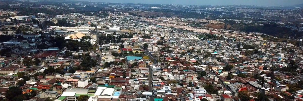 Bird view of an urban area in Guatemala